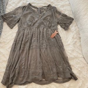 Gray Lace Dress